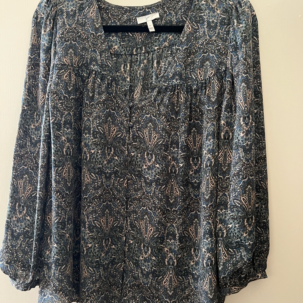Joie Blue Paisley Blouse